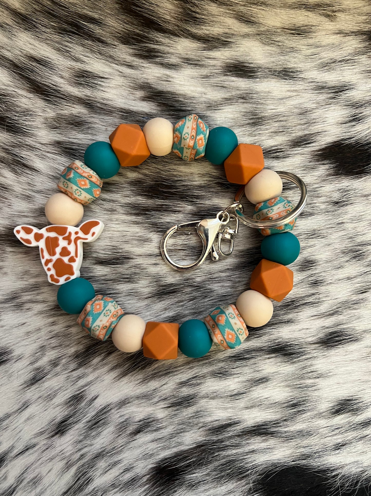 Aztec Cow Key Bangle