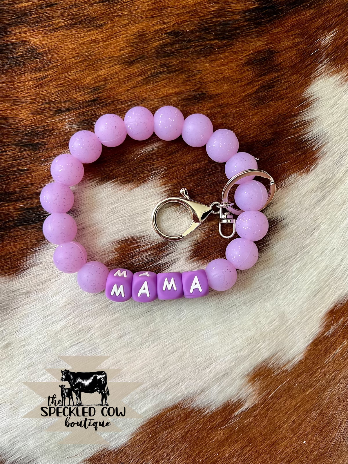 Purple Glitter Mama Bangle