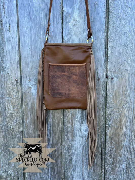 Brown Hair on Hide Crossbody