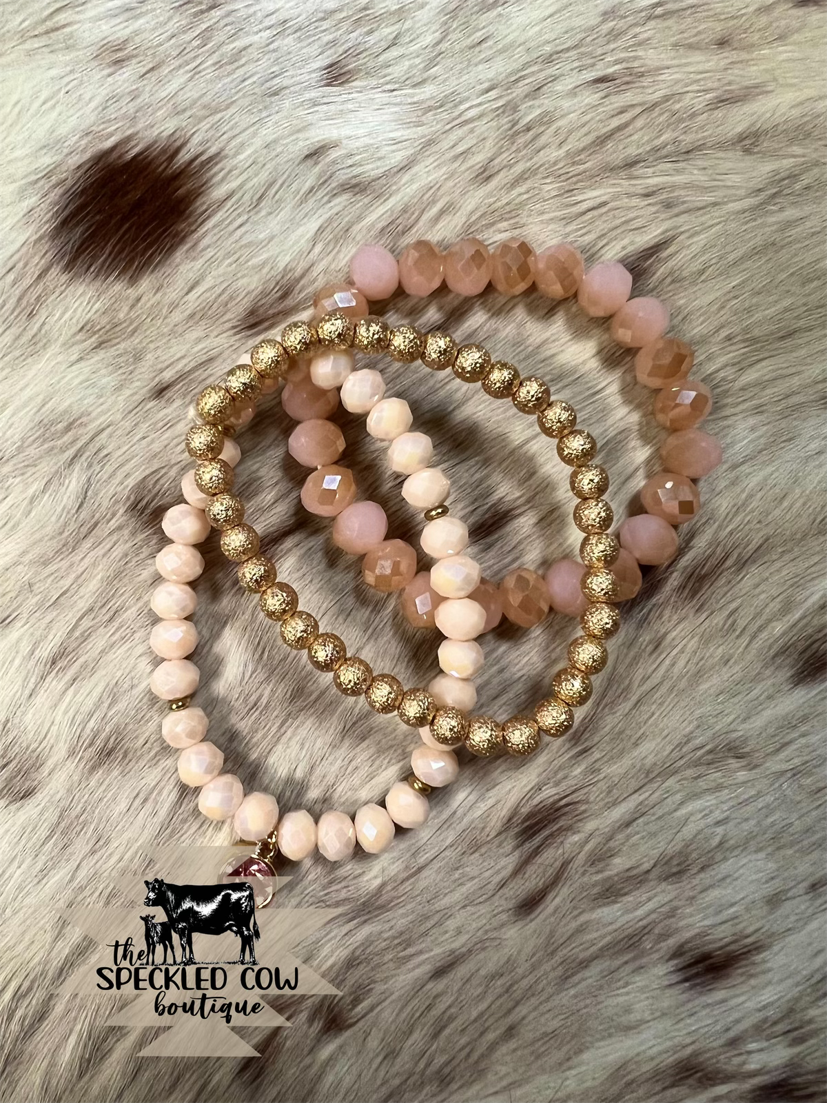 Pink and Gold Bracket Stack