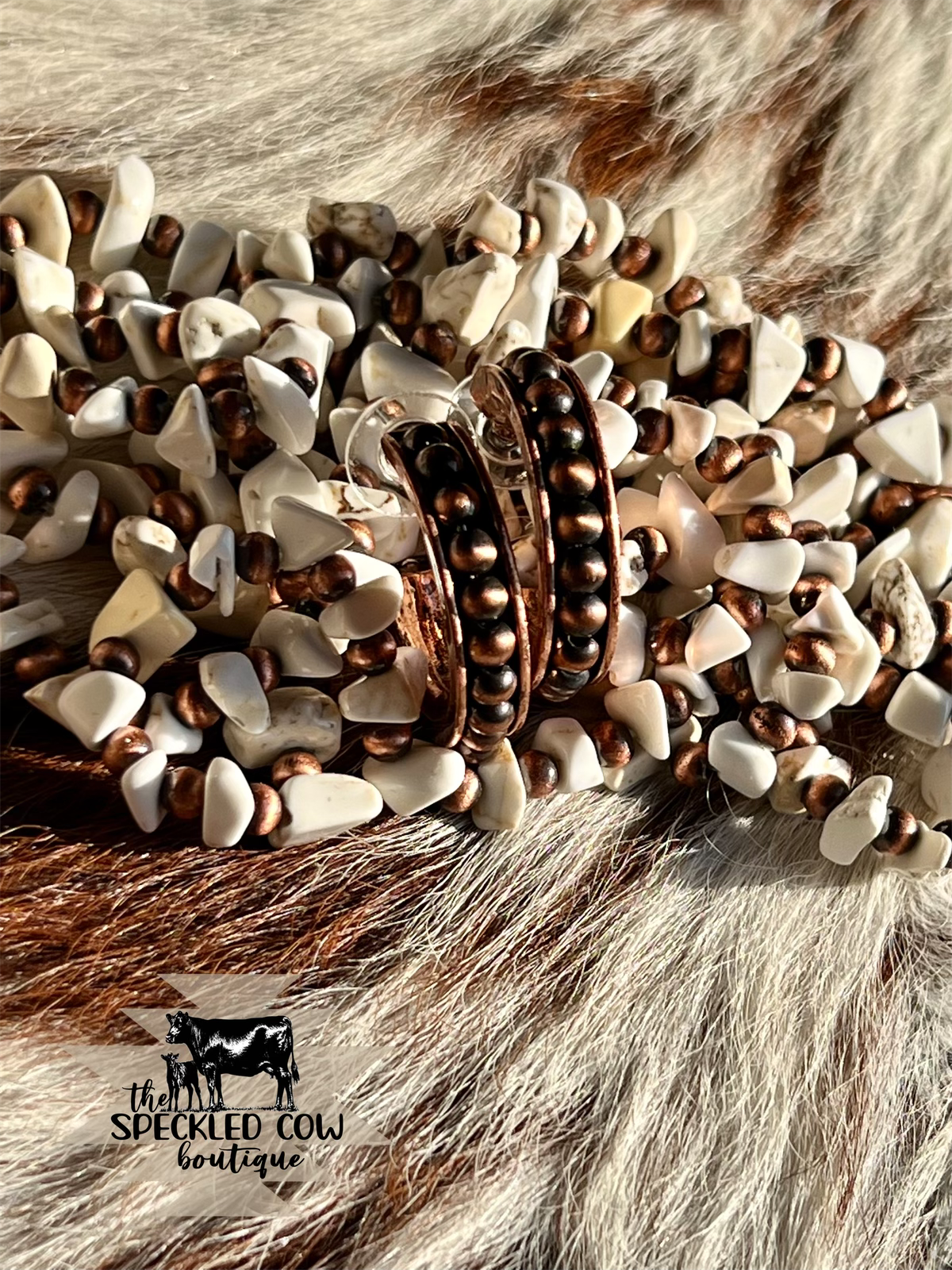 Bronze Navajo Pearl Hoop Earrings