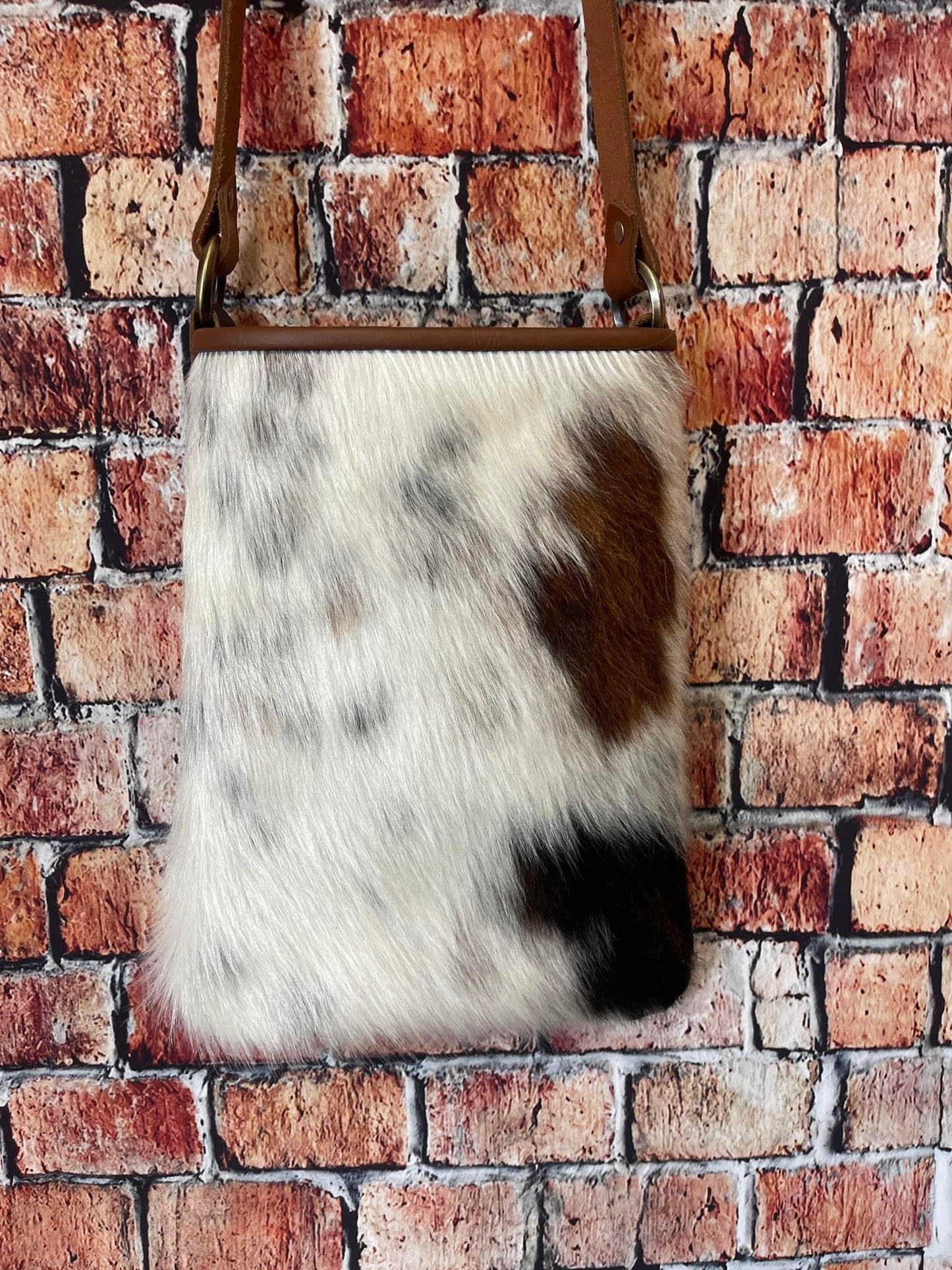 Medium Tri Color Hair on Hide Crossbody