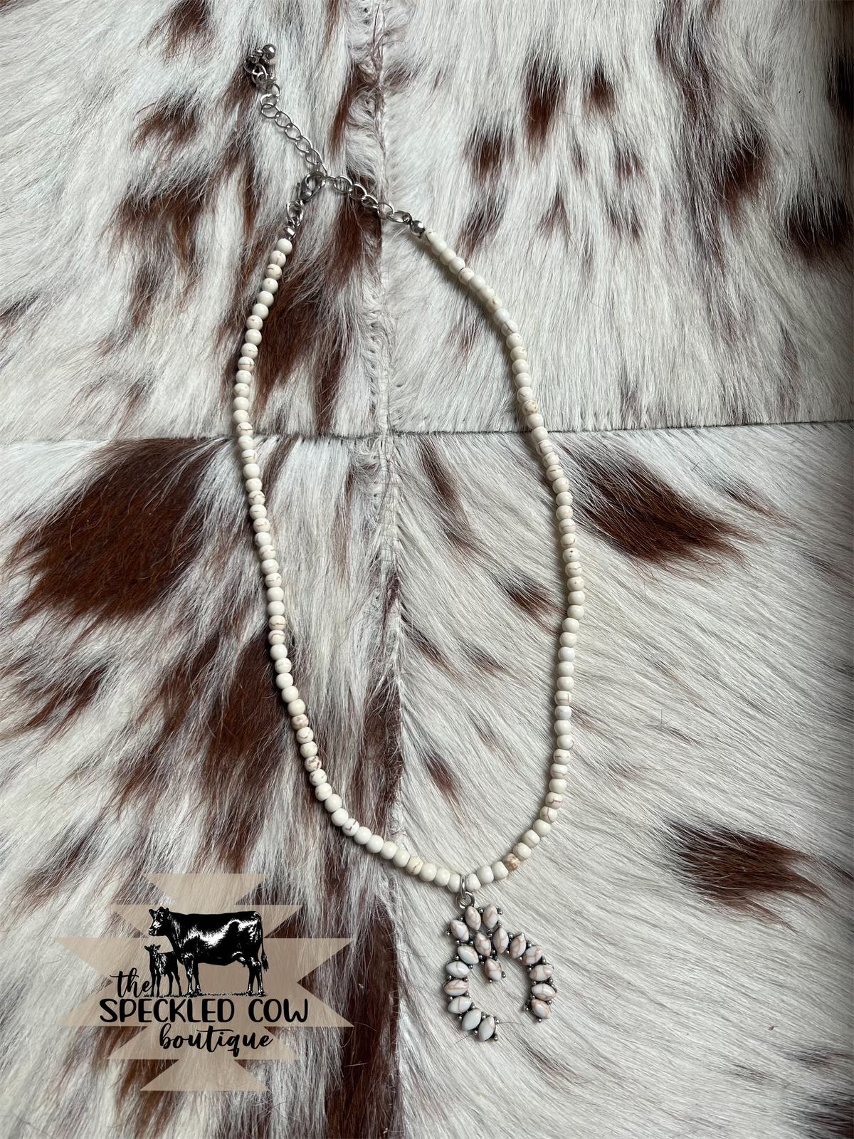 White Squash Blossom Necklace