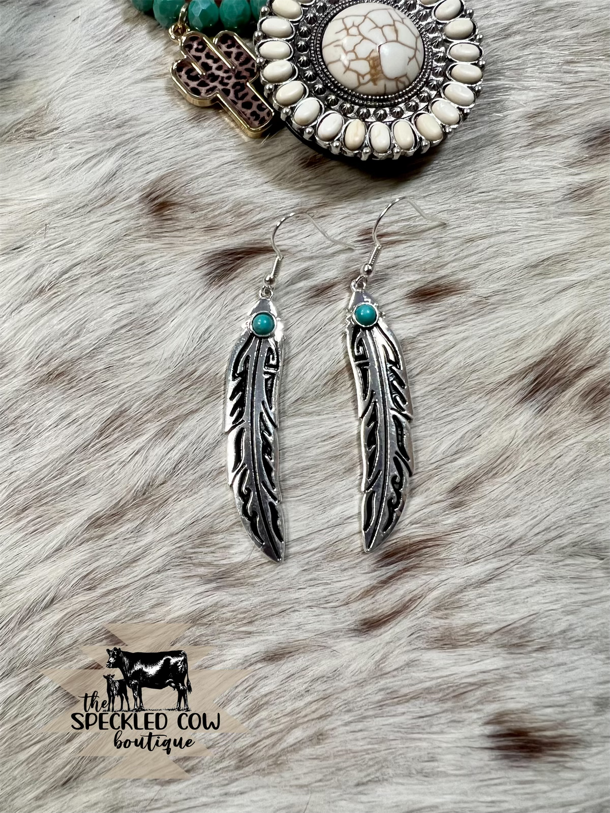 Silver Feather Earrings
