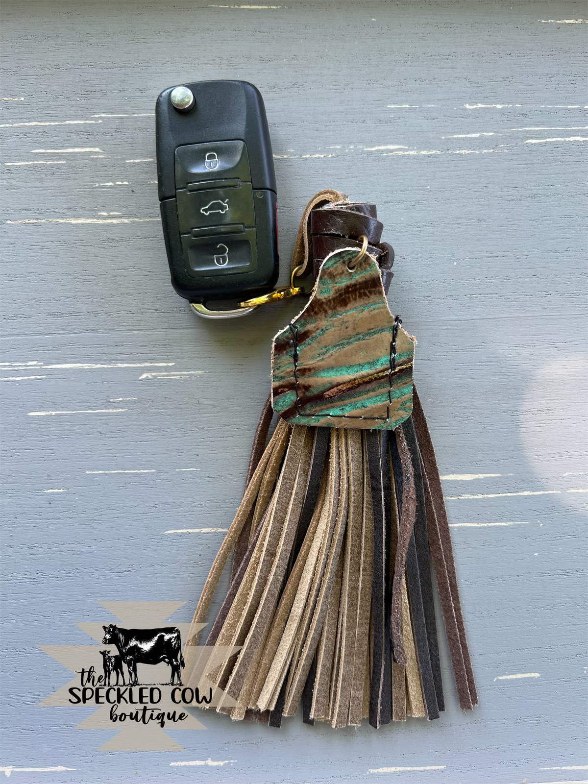 Leather Fringe Keychain