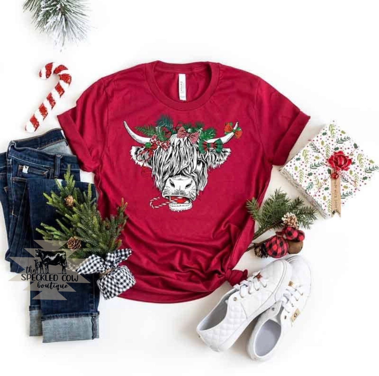 Holiday Cow Tee