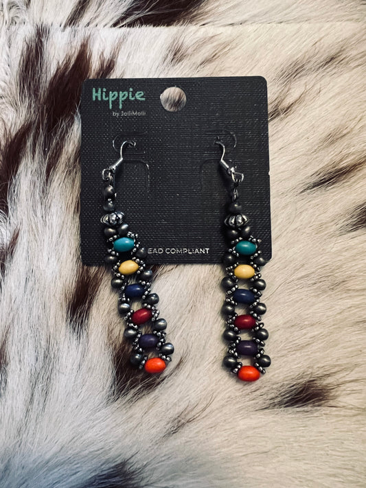 Multi Color Navajo Pearl Earrings