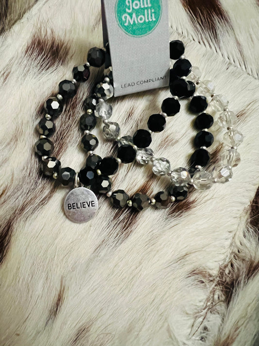Black and White Believe Stack