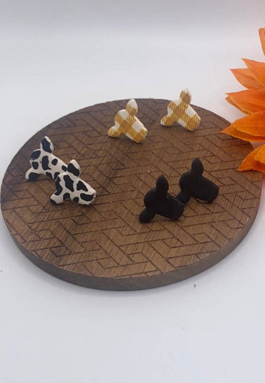 3-pack Cow Earrings