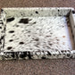 Black and White Cowhide Tray